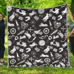 Motorcycle Equipment Pattern Print Quilt