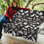 Motorcycle Equipment Pattern Print Quilt