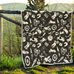 Motorcycle Equipment Pattern Print Quilt
