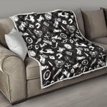 Motorcycle Equipment Pattern Print Quilt