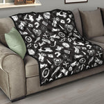 Motorcycle Equipment Pattern Print Quilt