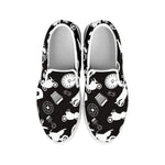 Motorcycle Equipment Pattern Print White Slip On Shoes