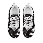 Motorcycle Equipment Pattern Print White Sneakers