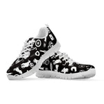 Motorcycle Equipment Pattern Print White Sneakers