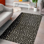 Motorcycle Parts Pattern Print Area Rug