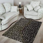 Motorcycle Parts Pattern Print Area Rug