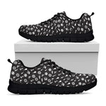 Motorcycle Parts Pattern Print Black Sneakers