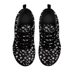 Motorcycle Parts Pattern Print Black Sneakers