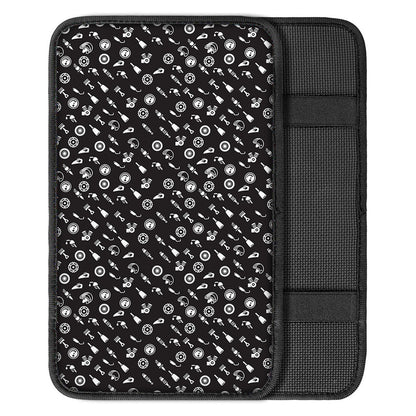 Motorcycle Parts Pattern Print Car Center Console Cover