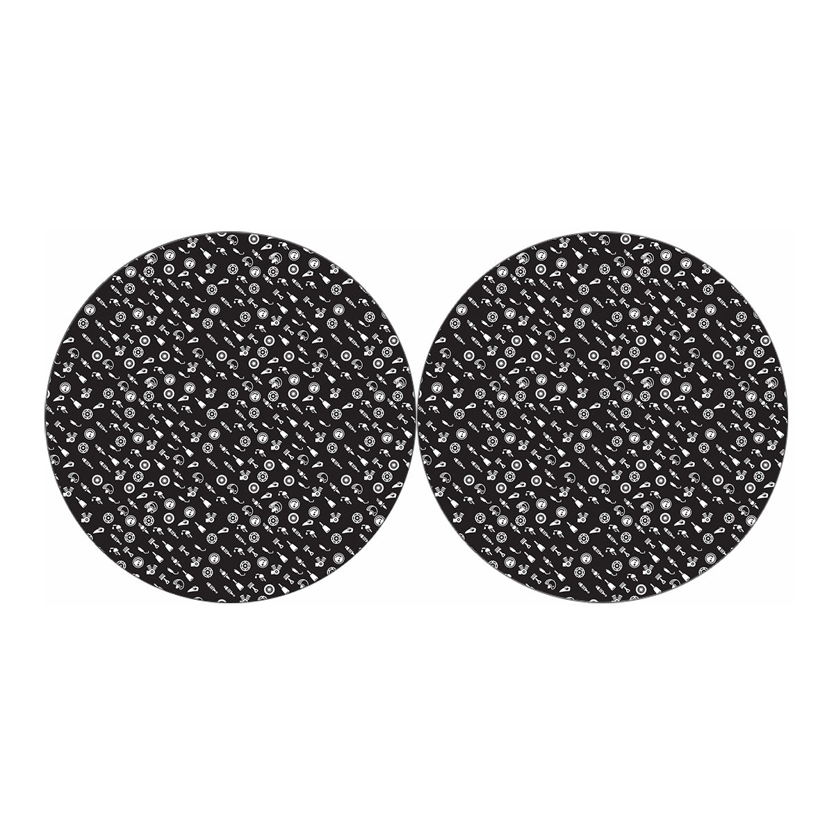 Motorcycle Parts Pattern Print Car Coasters