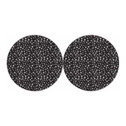 Motorcycle Parts Pattern Print Car Coasters