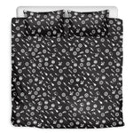 Motorcycle Parts Pattern Print Duvet Cover Bedding Set