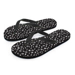 Motorcycle Parts Pattern Print Flip Flops
