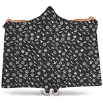 Motorcycle Parts Pattern Print Hooded Blanket