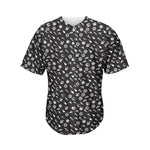 Motorcycle Parts Pattern Print Men's Baseball Jersey