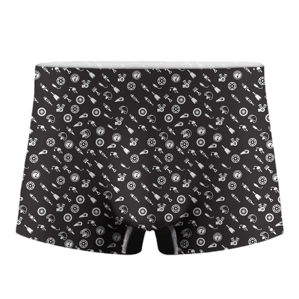 Motorcycle Parts Pattern Print Men's Boxer Briefs