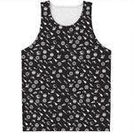 Motorcycle Parts Pattern Print Men's Tank Top