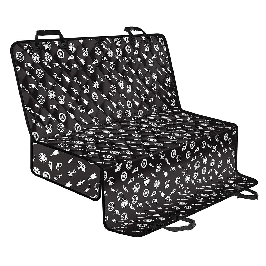 Motorcycle Parts Pattern Print Pet Car Back Seat Cover
