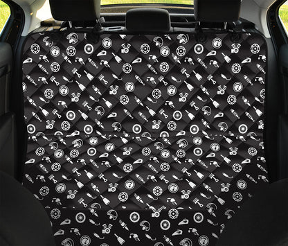 Motorcycle Parts Pattern Print Pet Car Back Seat Cover