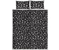 Motorcycle Parts Pattern Print Quilt Bed Set