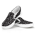 Motorcycle Parts Pattern Print White Slip On Sneakers