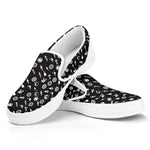 Motorcycle Parts Pattern Print White Slip On Shoes