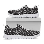 Motorcycle Parts Pattern Print White Sneakers