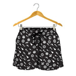 Motorcycle Parts Pattern Print Women's Shorts