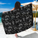 Motorcycle Quote Pattern Print Beach Sarong Wrap
