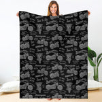 Motorcycle Quote Pattern Print Blanket