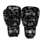 Motorcycle Quote Pattern Print Boxing Gloves
