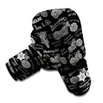 Motorcycle Quote Pattern Print Boxing Gloves