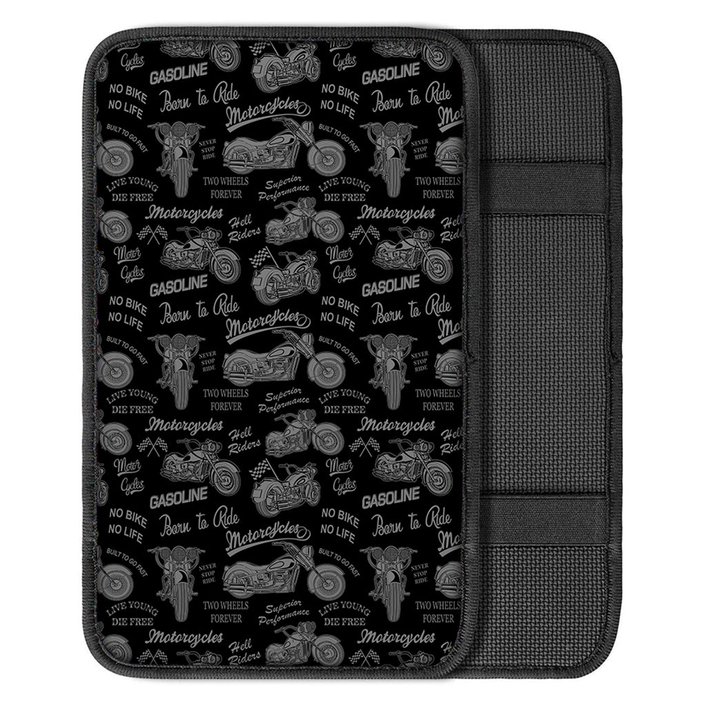Motorcycle Quote Pattern Print Car Center Console Cover