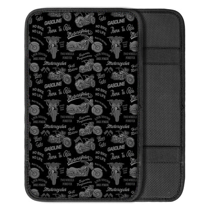 Motorcycle Quote Pattern Print Car Center Console Cover