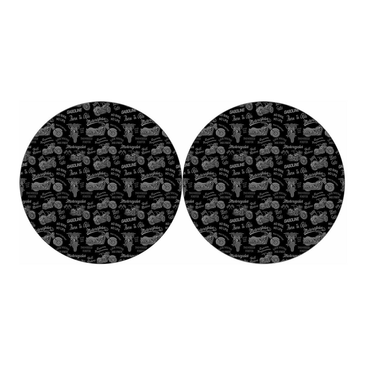 Motorcycle Quote Pattern Print Car Coasters