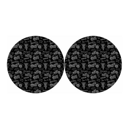 Motorcycle Quote Pattern Print Car Coasters