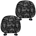 Motorcycle Quote Pattern Print Car Headrest Covers