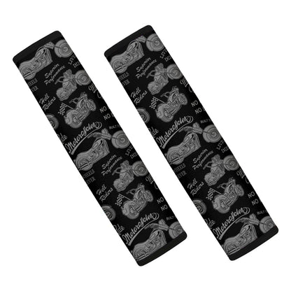 Motorcycle Quote Pattern Print Car Seat Belt Covers