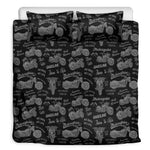 Motorcycle Quote Pattern Print Duvet Cover Bedding Set