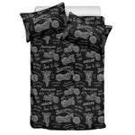 Motorcycle Quote Pattern Print Duvet Cover Bedding Set