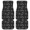 Motorcycle Quote Pattern Print Front and Back Car Floor Mats