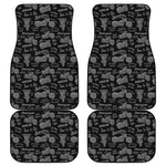 Motorcycle Quote Pattern Print Front and Back Car Floor Mats
