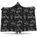 Motorcycle Quote Pattern Print Hooded Blanket