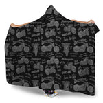 Motorcycle Quote Pattern Print Hooded Blanket