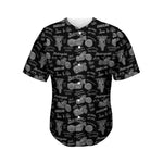 Motorcycle Quote Pattern Print Men's Baseball Jersey