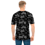 Motorcycle Quote Pattern Print Men's T-Shirt