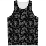 Motorcycle Quote Pattern Print Men's Tank Top