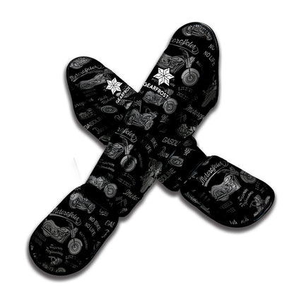 Motorcycle Quote Pattern Print Muay Thai Shin Guard