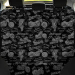 Motorcycle Quote Pattern Print Pet Car Back Seat Cover