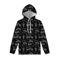 Motorcycle Quote Pattern Print Pullover Hoodie
